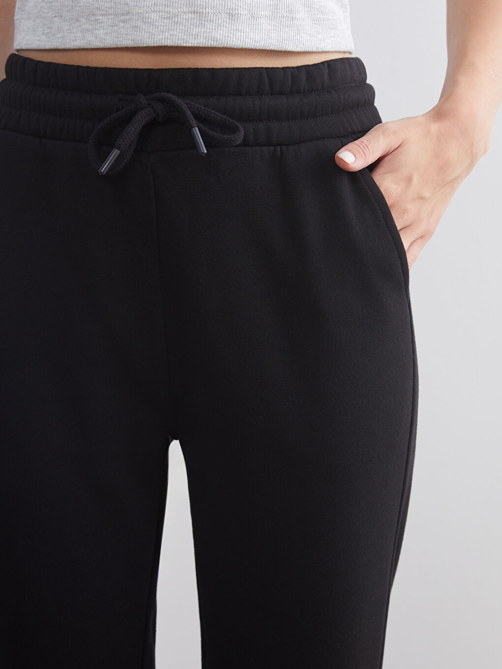 Elasticated Waist Women's Thick Jogger Sweatpants-2