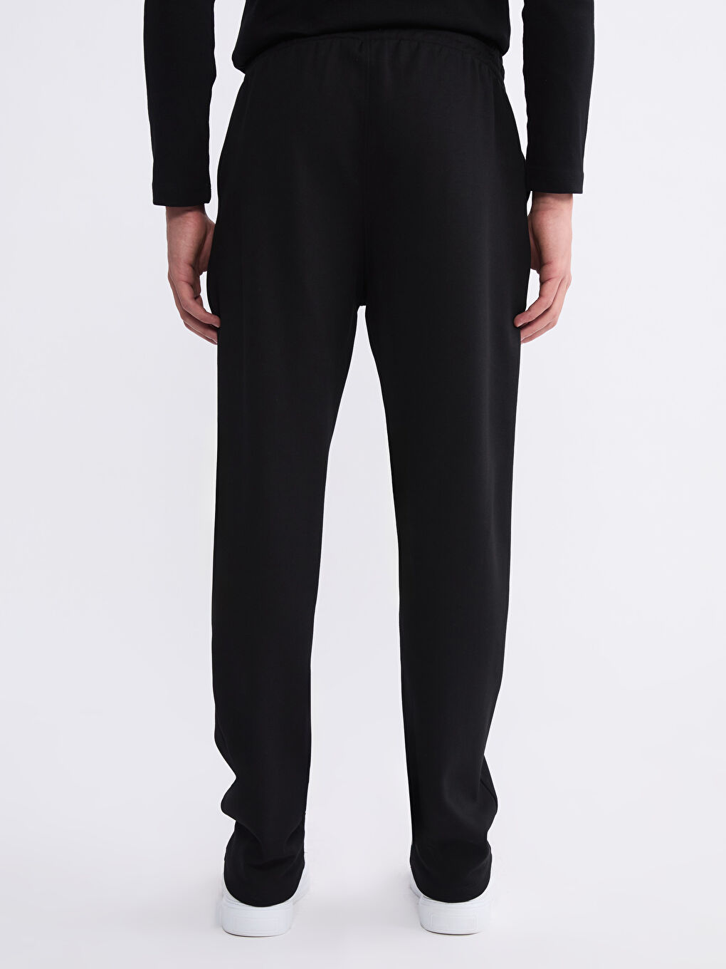 Siyah Standart Kalıp Erkek Eşofman Altı-3