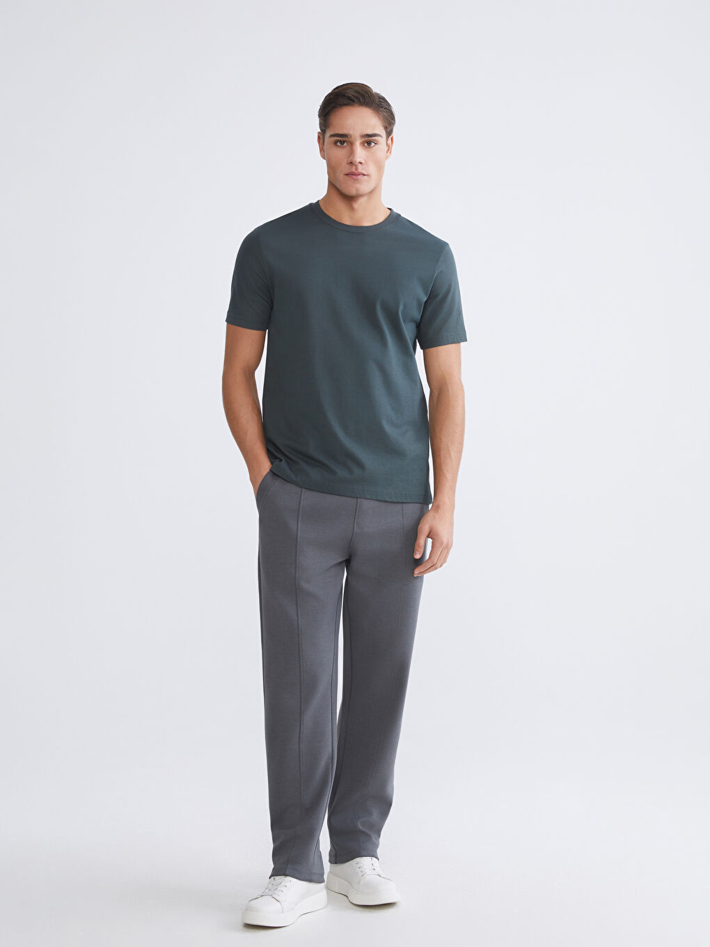 Antrasit Standart Kalıp Erkek Eşofman Altı