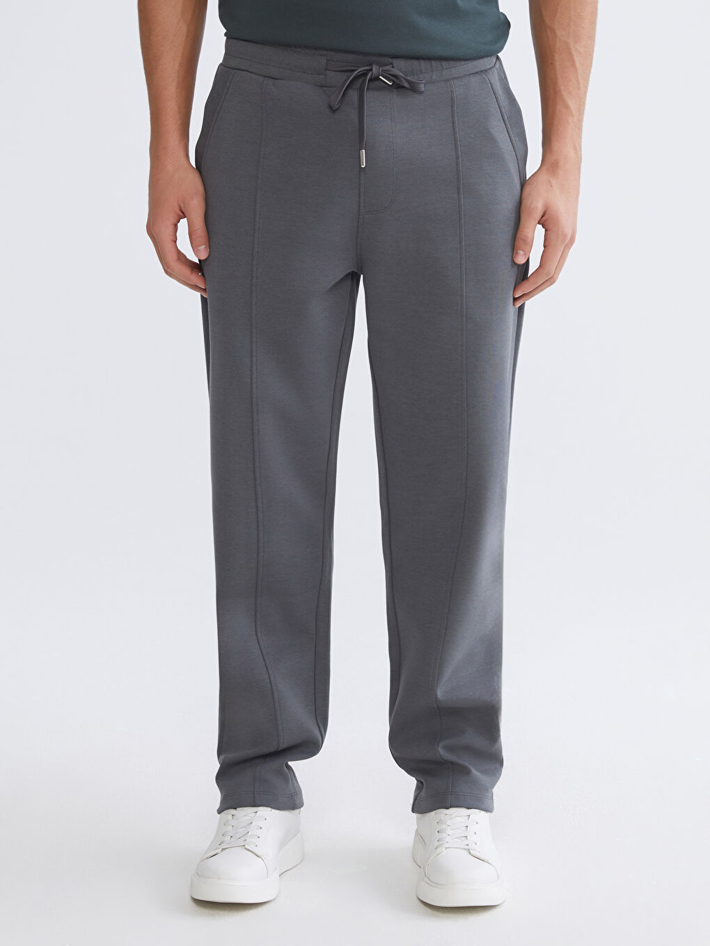 Antrasit Standart Kalıp Erkek Eşofman Altı-1