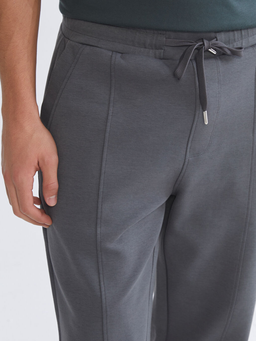 Antrasit Standart Kalıp Erkek Eşofman Altı-2