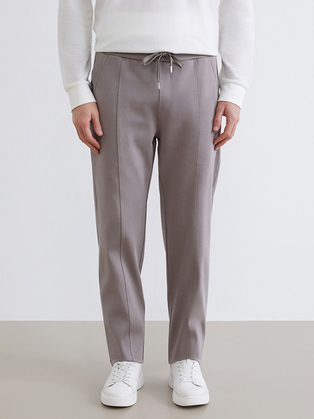 Kahverengi Standart Kalıp Erkek Eşofman Altı-1