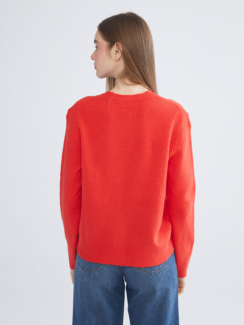 Crew Neck Women's Knitwear Sweater-3