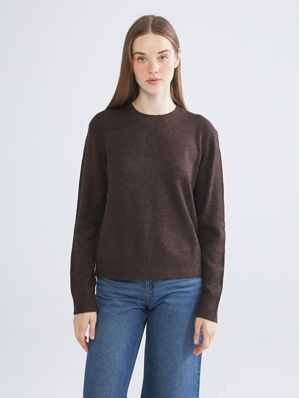 Crew Neck Women's Knitwear Sweater