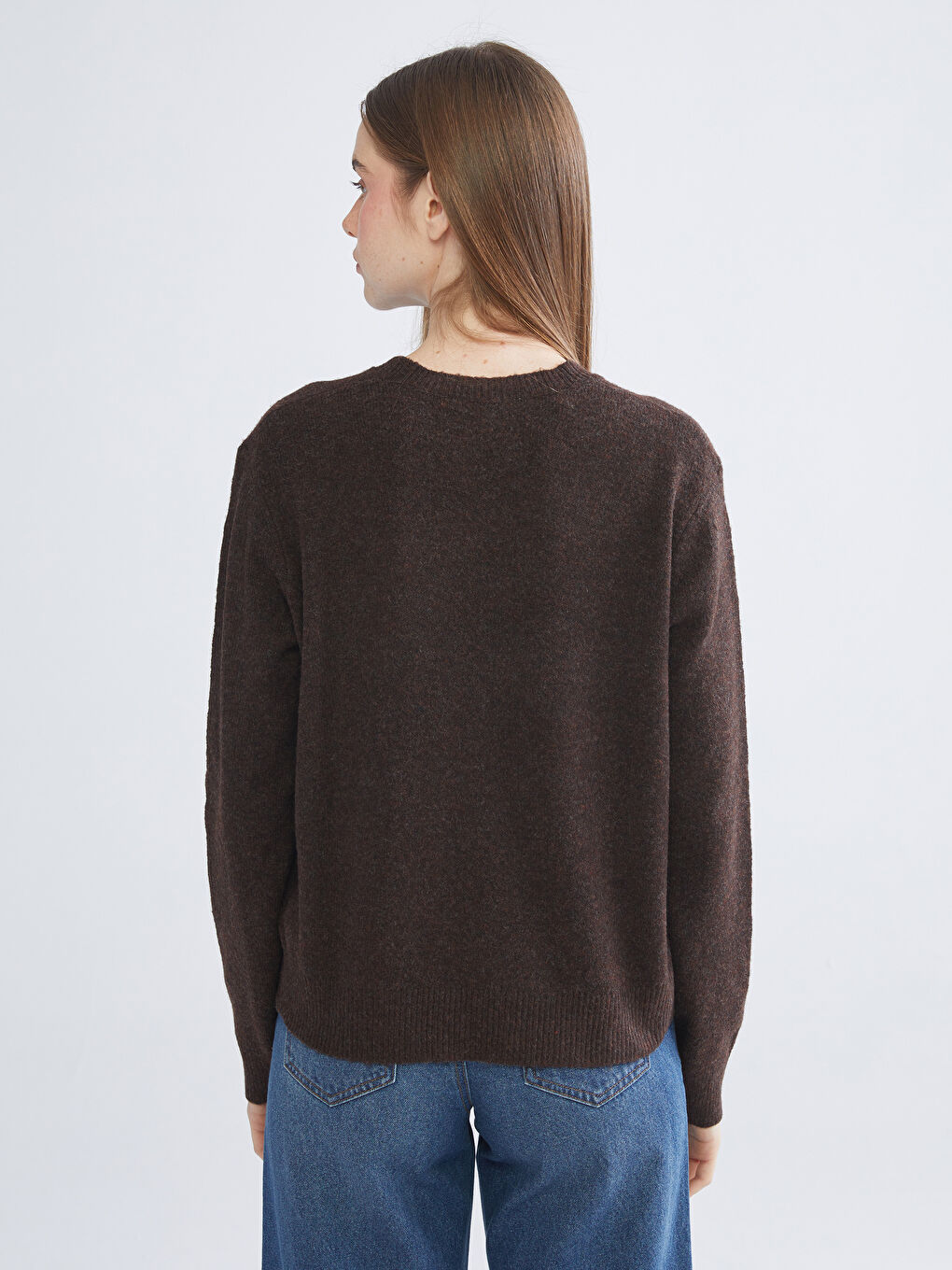 Crew Neck Women's Knitwear Sweater-3