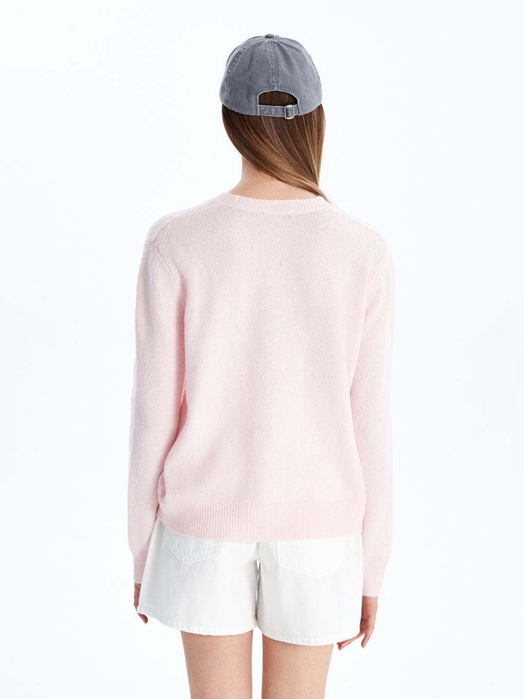 Crew Neck Women's Knitwear Sweater-3