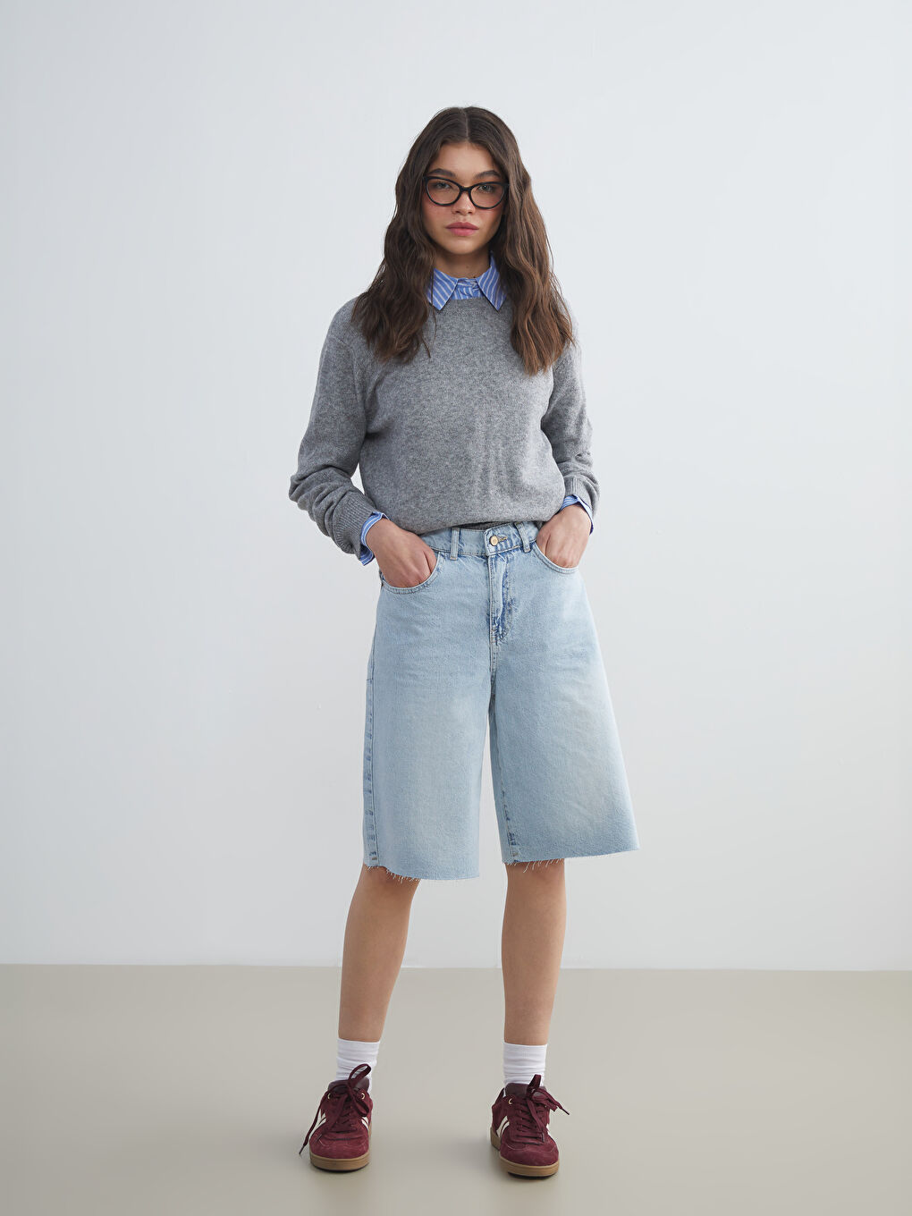 Crew Neck Women's Knitwear Sweater-1