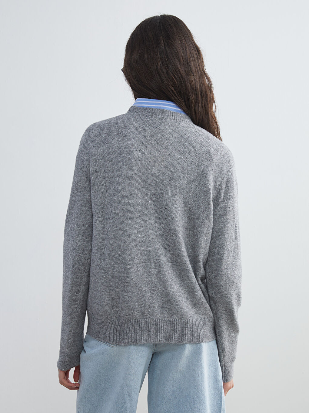 Crew Neck Women's Knitwear Sweater-3