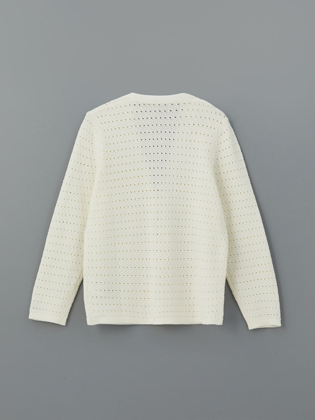 LCWAIKIKI Classic V-Neck Hole-Knitted Women's Knitwear Cardigan -W58626Z8-R9J