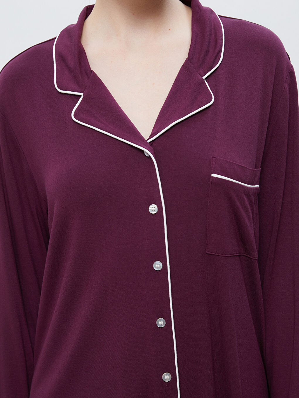 LCW DREAM Collared Neck Women's Pyjama Set -W58635Z8-HNN