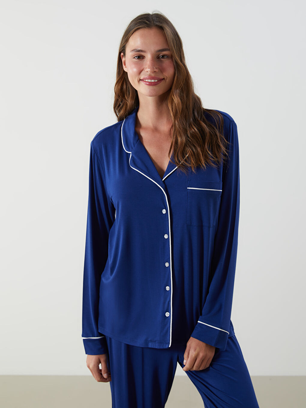 LCW DREAM Collared Neck Women's Pyjama Set -W58635Z8-HKF