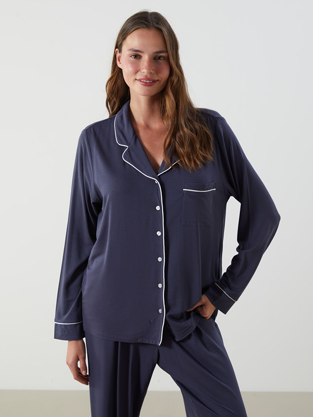 LCW DREAM Collared Neck Women's Pyjama Set -W58635Z8-LYA
