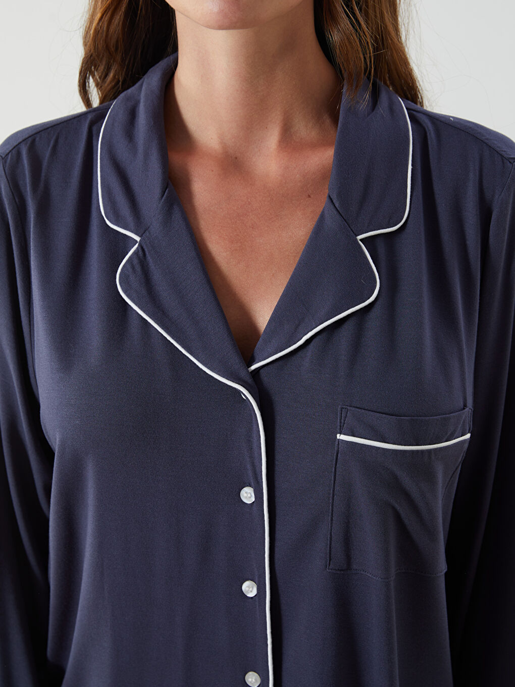 LCW DREAM Collared Neck Women's Pyjama Set -W58635Z8-LYA