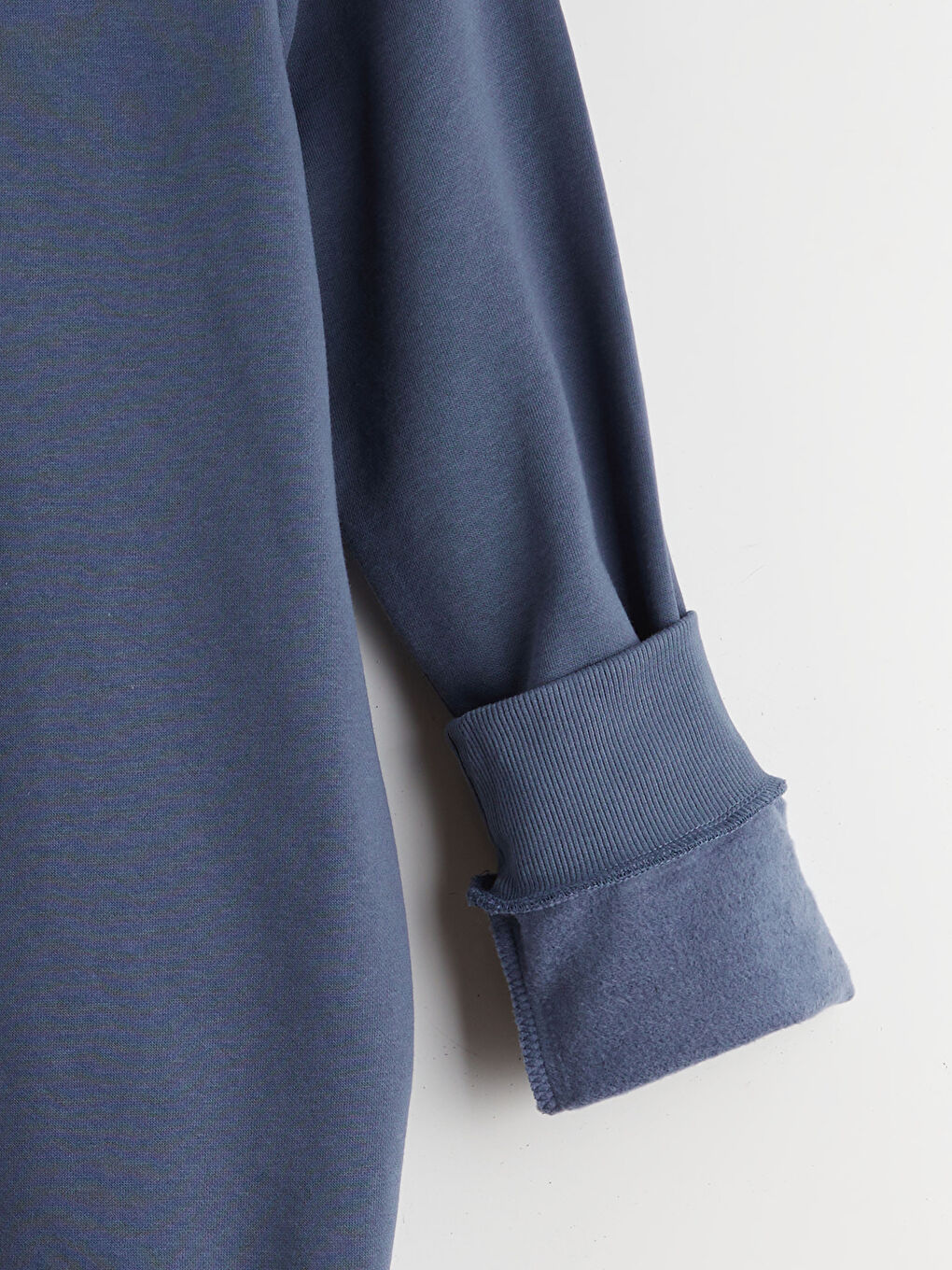 İndigo Dik Yaka Uzun Kollu Erkek Kalın Sweatshirt-5