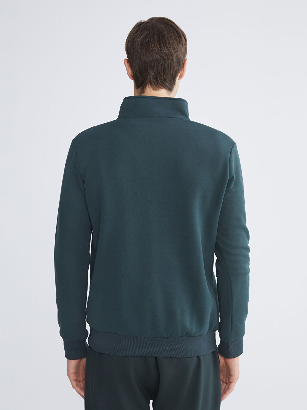 Funnel Neck Long Sleeve Men's Thick Sweatshirt-6
