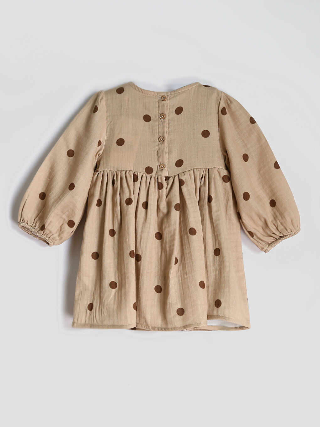 Robe en Popeline à Col Rond pour Filles-1