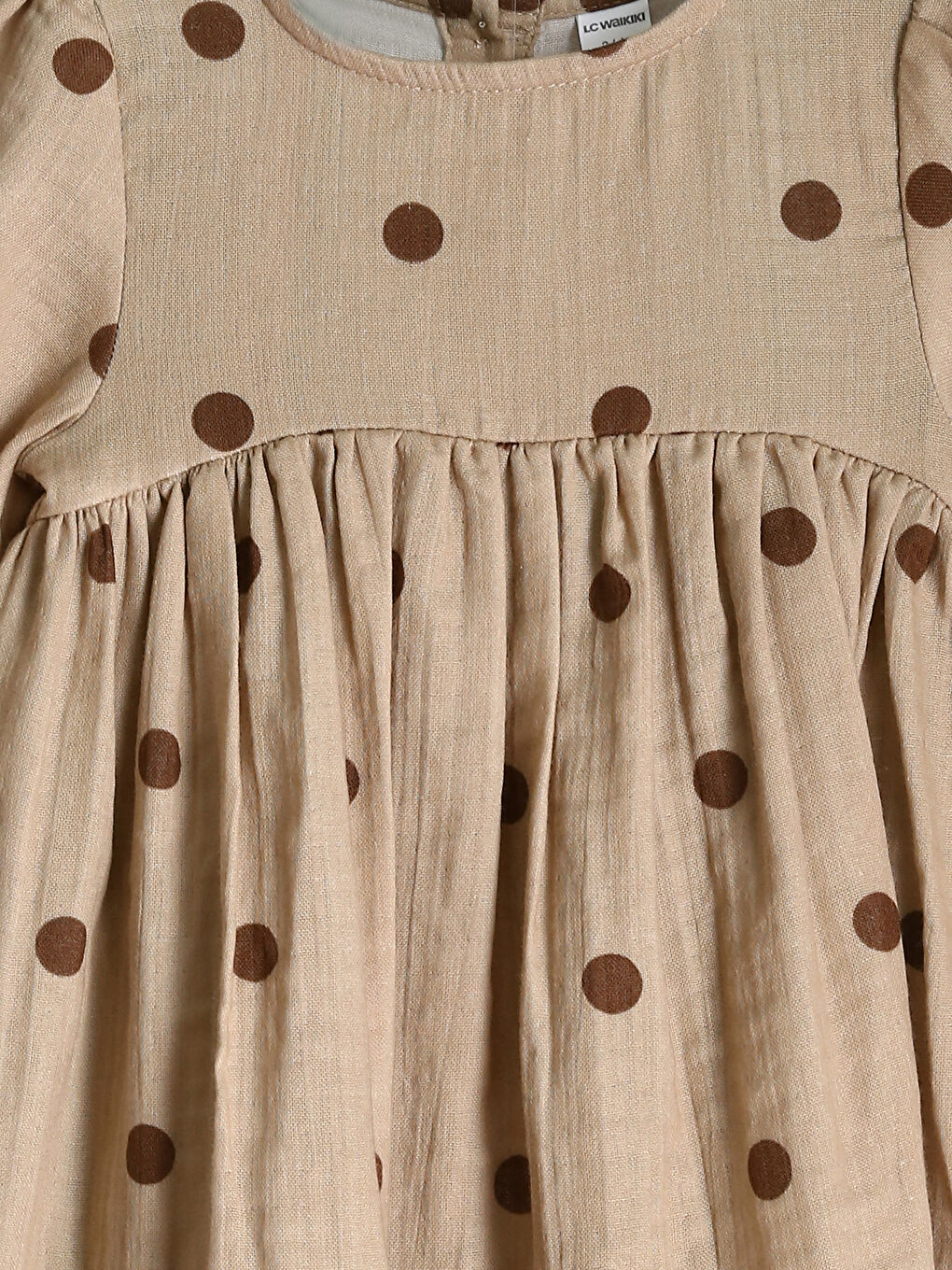 Robe en Popeline à Col Rond pour Filles-3