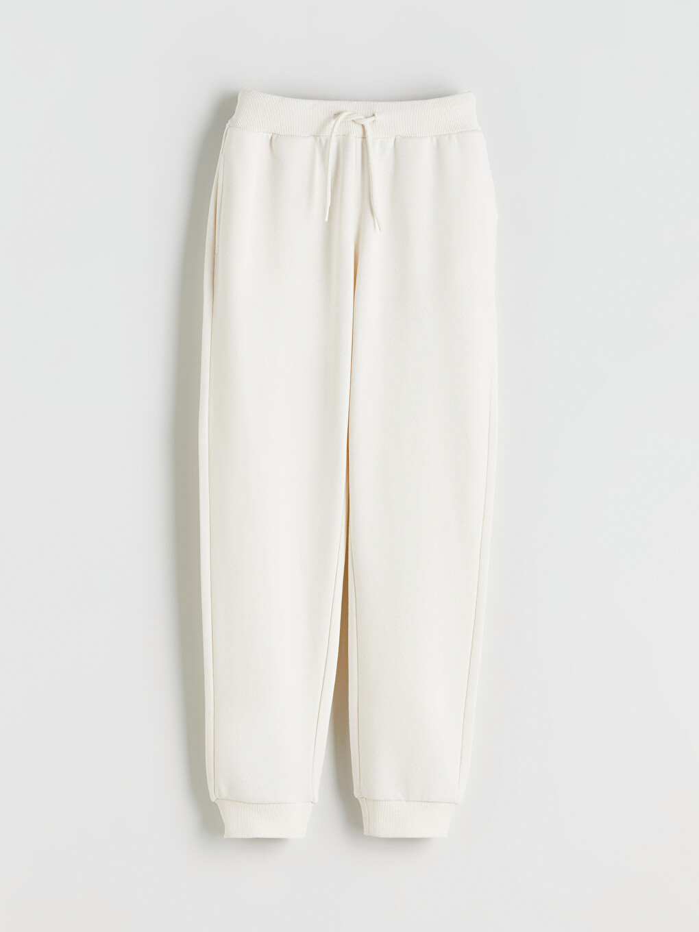 Ekru Beli Lastikli Kız Çocuk Jogger Eşofman Altı