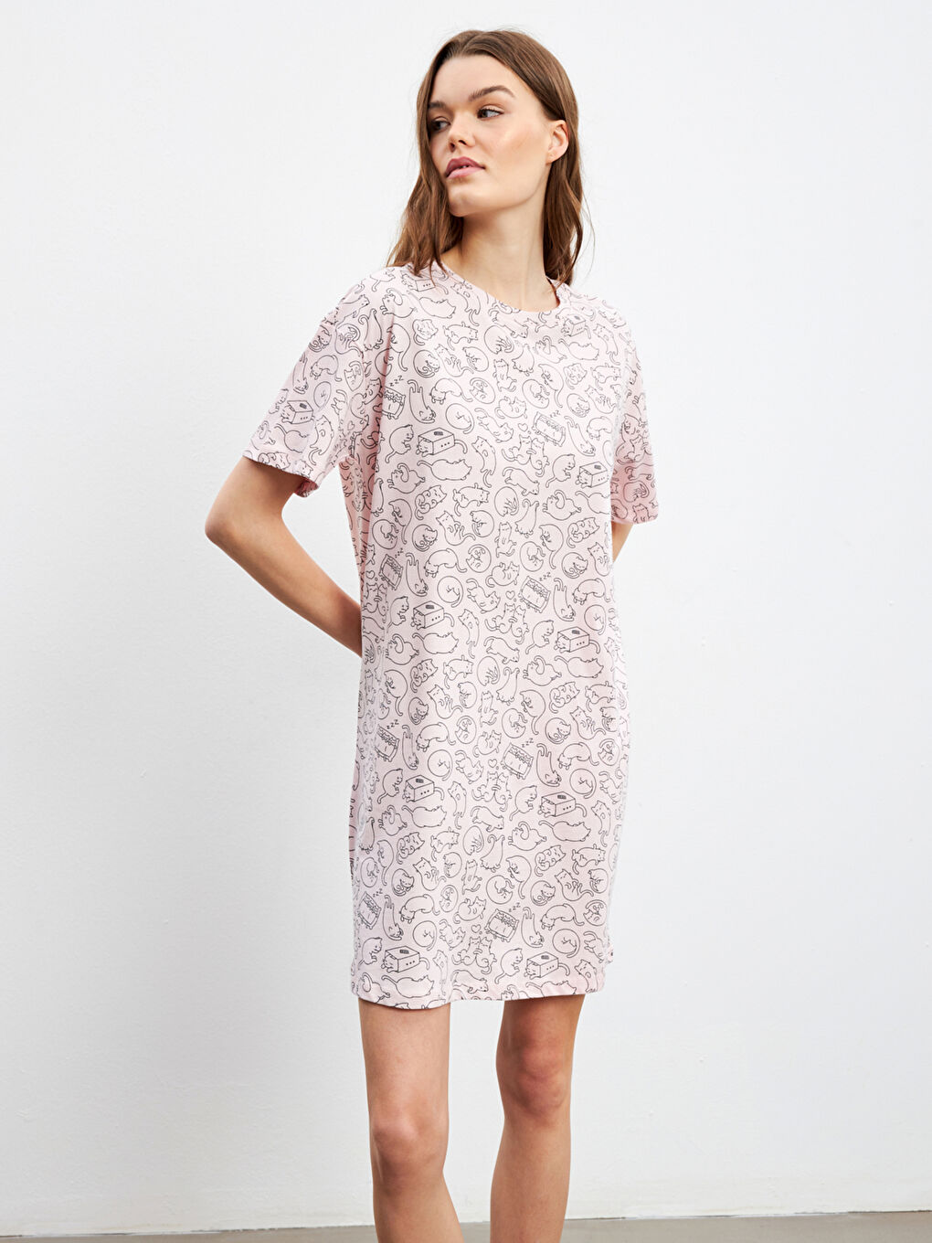 LCW DREAM Woman PINK Nightdress -W58661Z8-LSZ