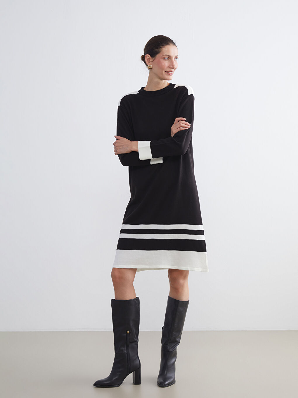 LCW Grace Woman BLACK Dress -W58668Z8-CVL
