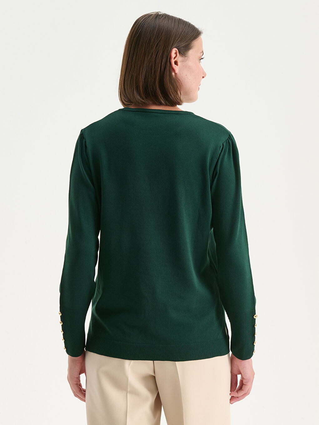 Crew Neck Women's Knitwear Sweater-3