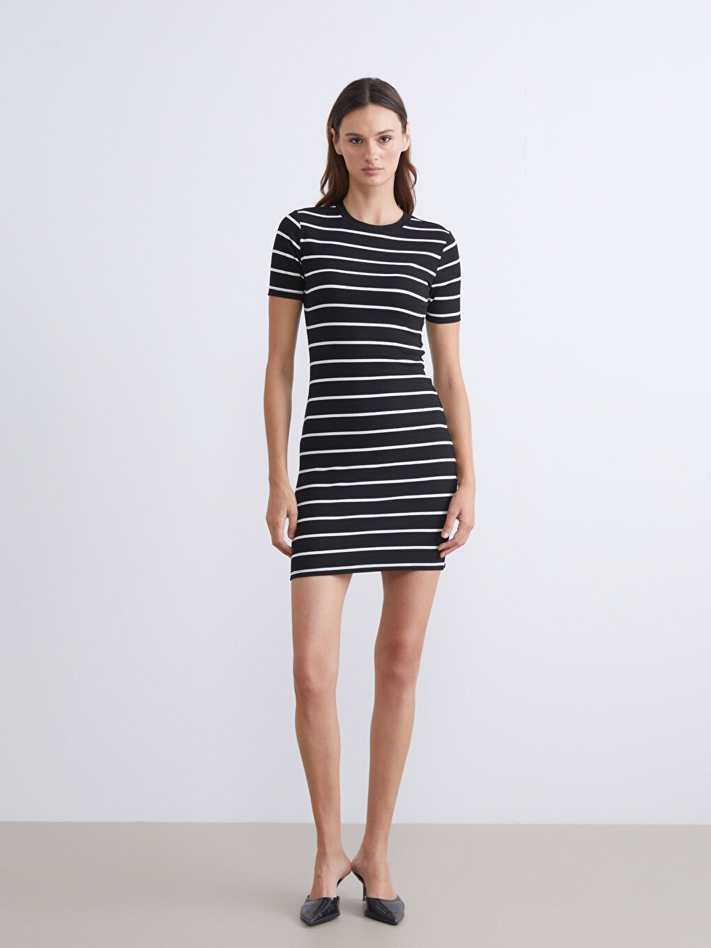 LCW Vision فستان أسود امرأة -W58672Z8-LEG