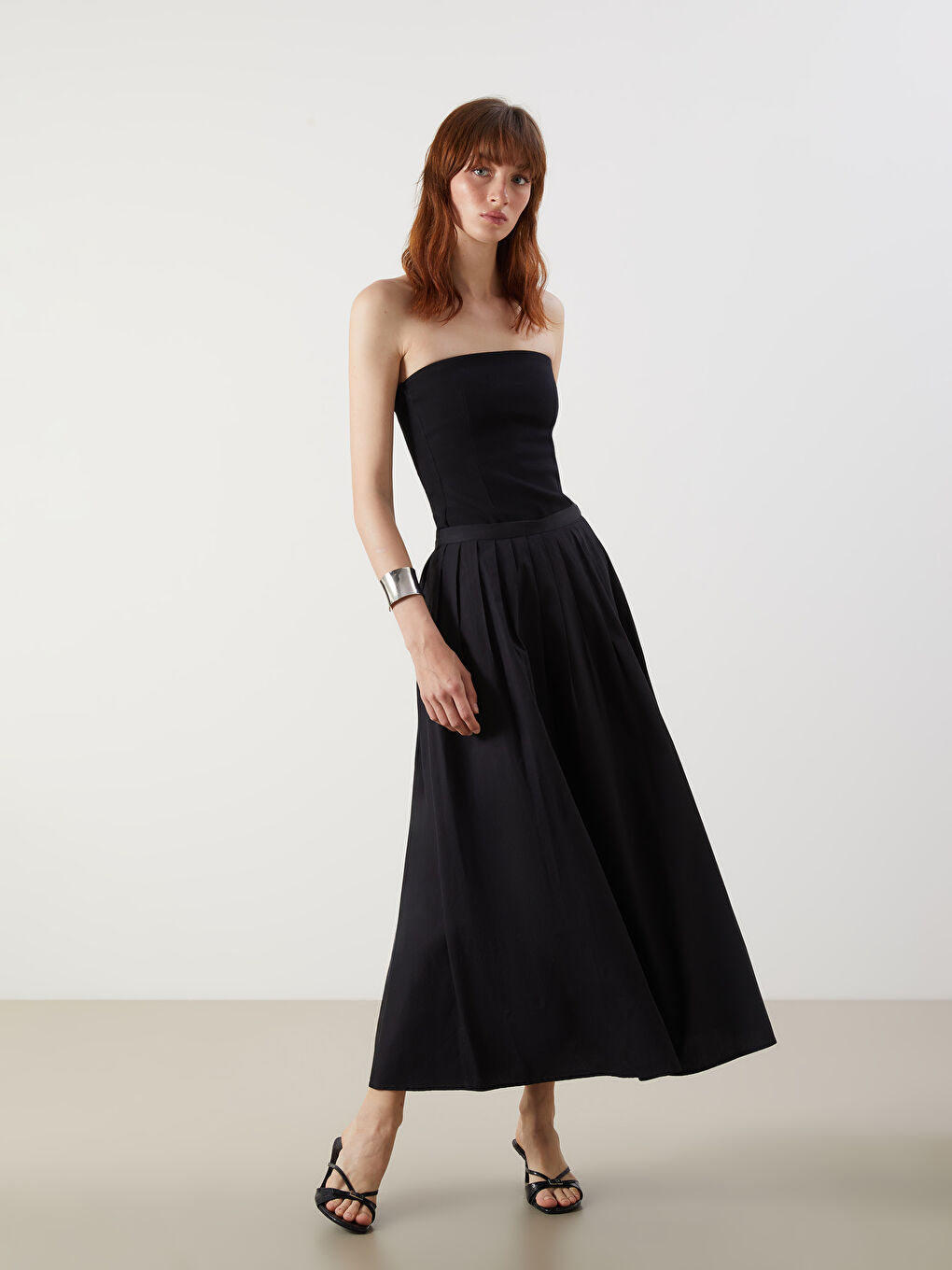 LCW Vision Woman BLACK Skirt -W58681Z8-CVL