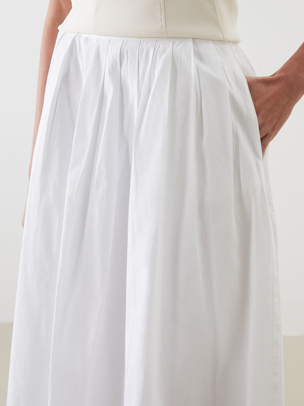 LCW Vision Woman WHITE Skirt -W58681Z8-Q6K