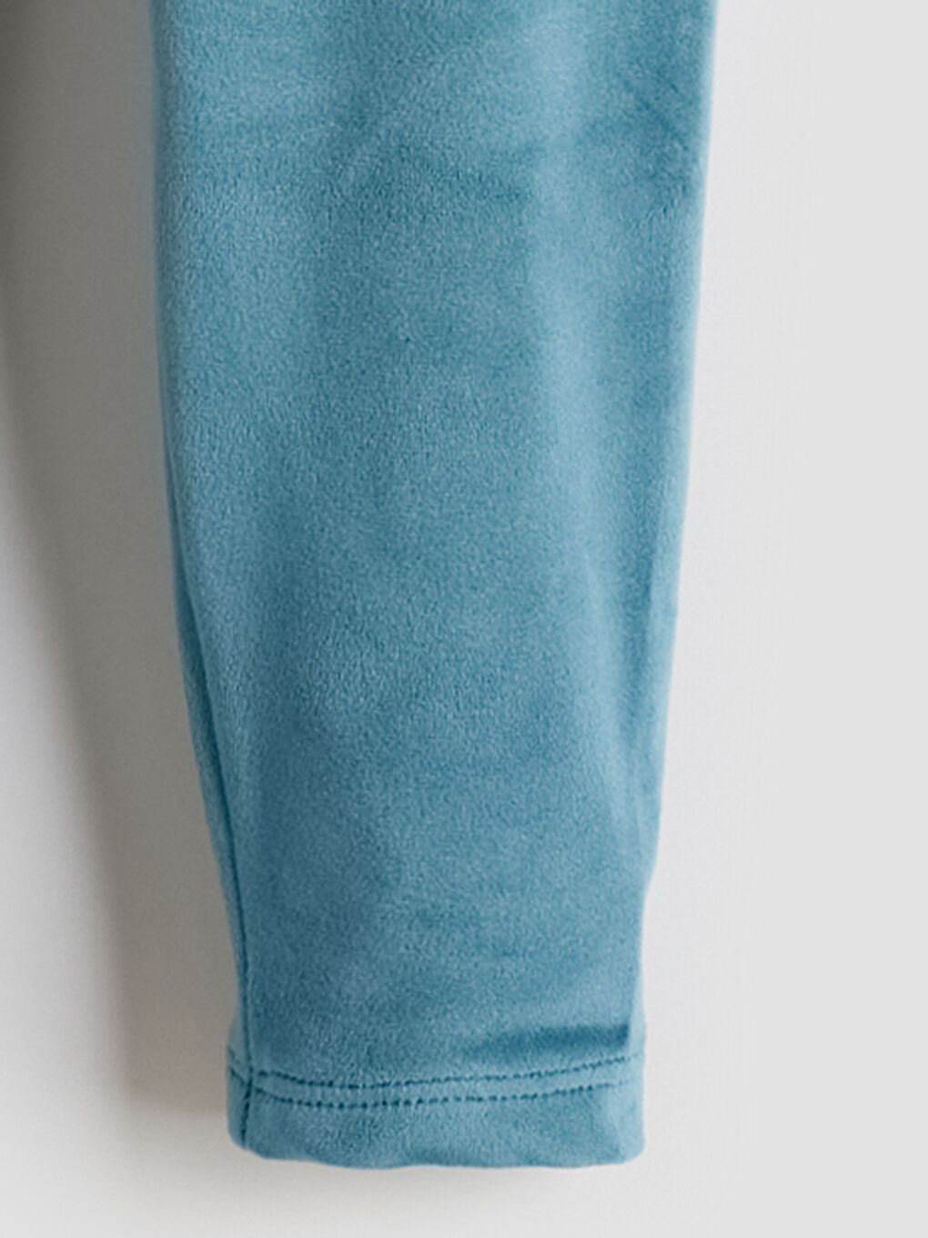 Petrol Beli Lastikli Kadife Kız Çocuk Tayt-2