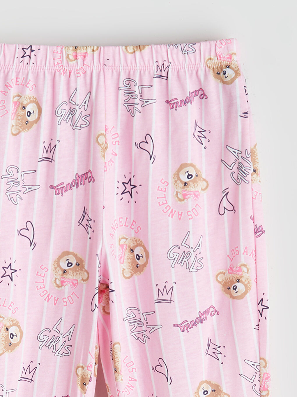 Collared Neck Girls' Pyjama Set-5