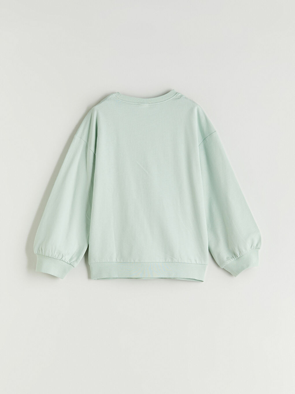 Yeşil Bisiklet Yaka Kız Çocuk Pijama Üst-2