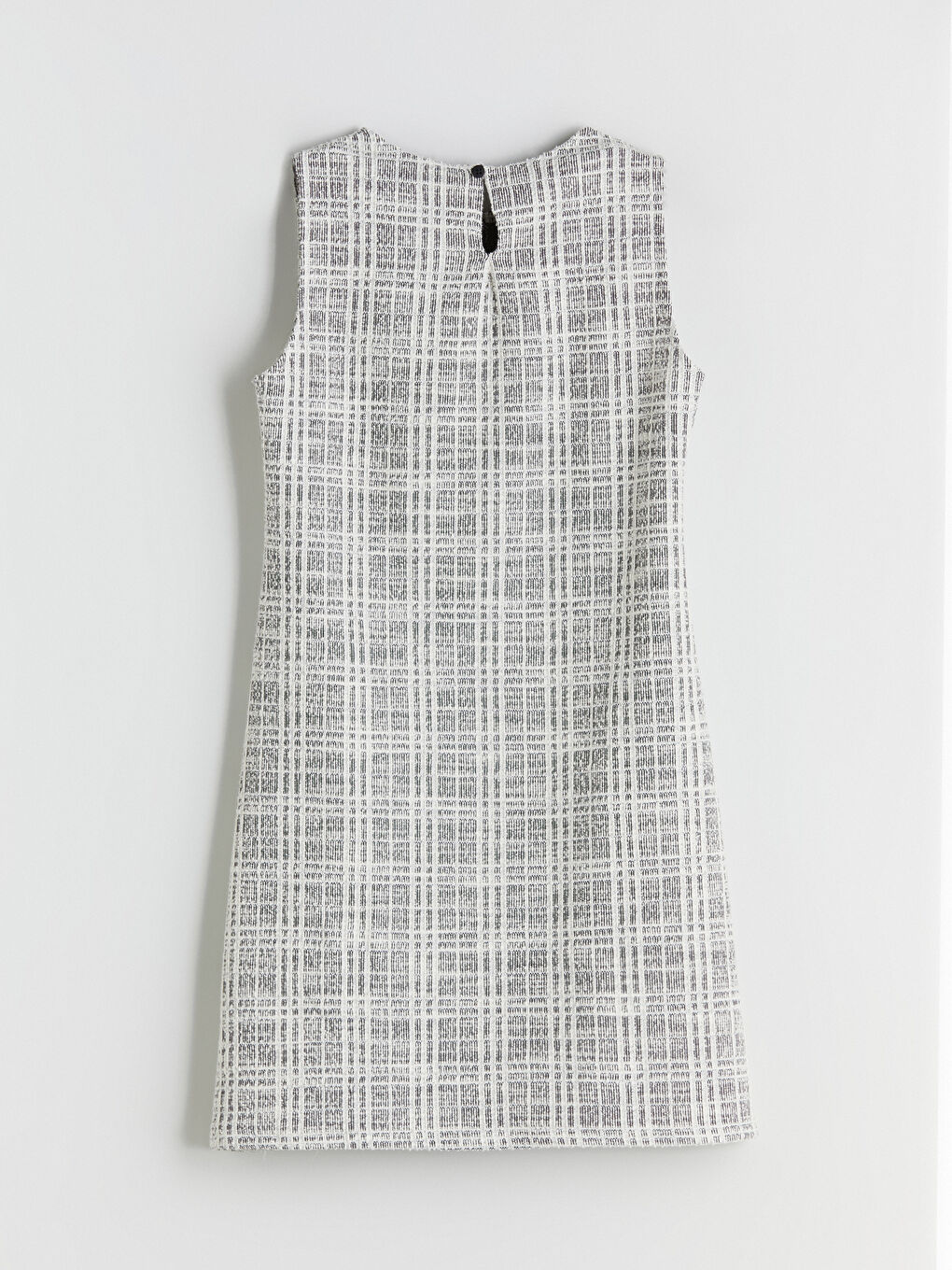 Siyah Bisiklet Yaka Ekose Kız Çocuk Tüvit Elbise-5