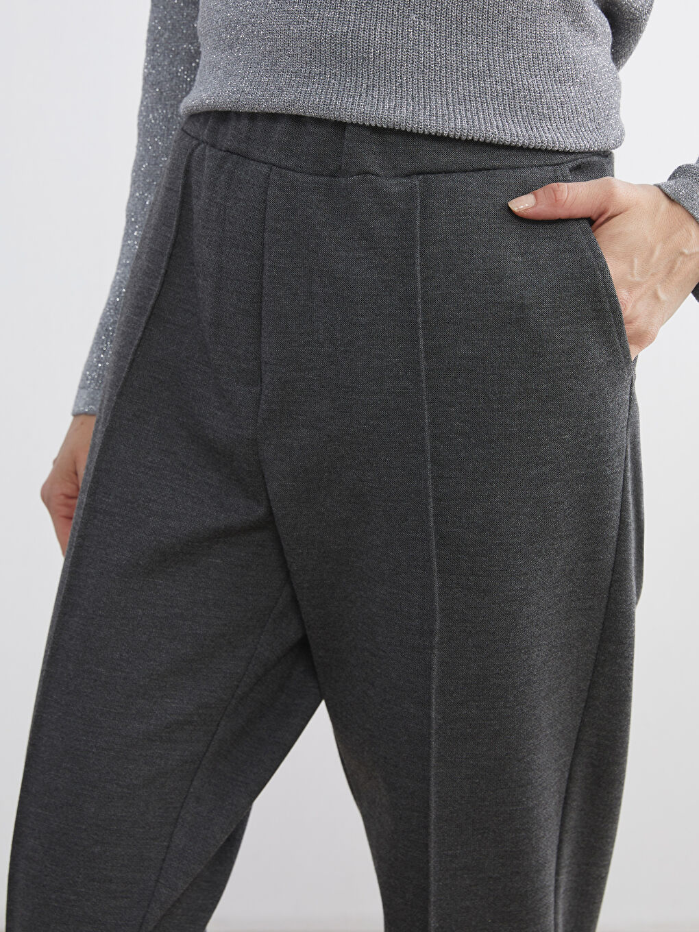 Elasticated Waist Women's Trousers-2