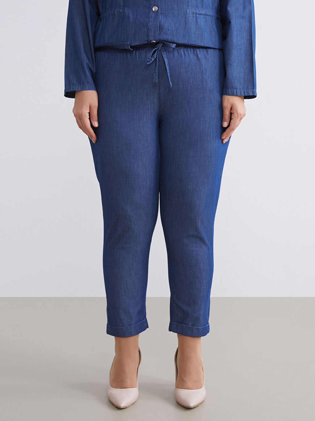 LCW Grace Elasticated Waist Straight Fit Women's Jeans -W58815Z8-890