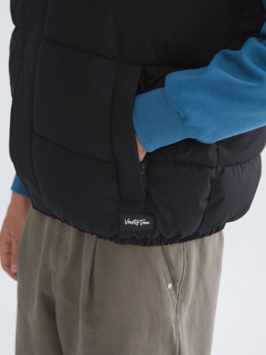 XSIDE Regular Fit Hooded Men's Puffer Gilet -W58816Z8-CVL
