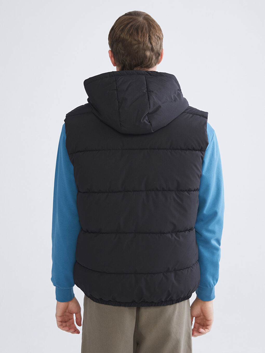 XSIDE Regular Fit Hooded Men's Puffer Gilet -W58816Z8-CVL