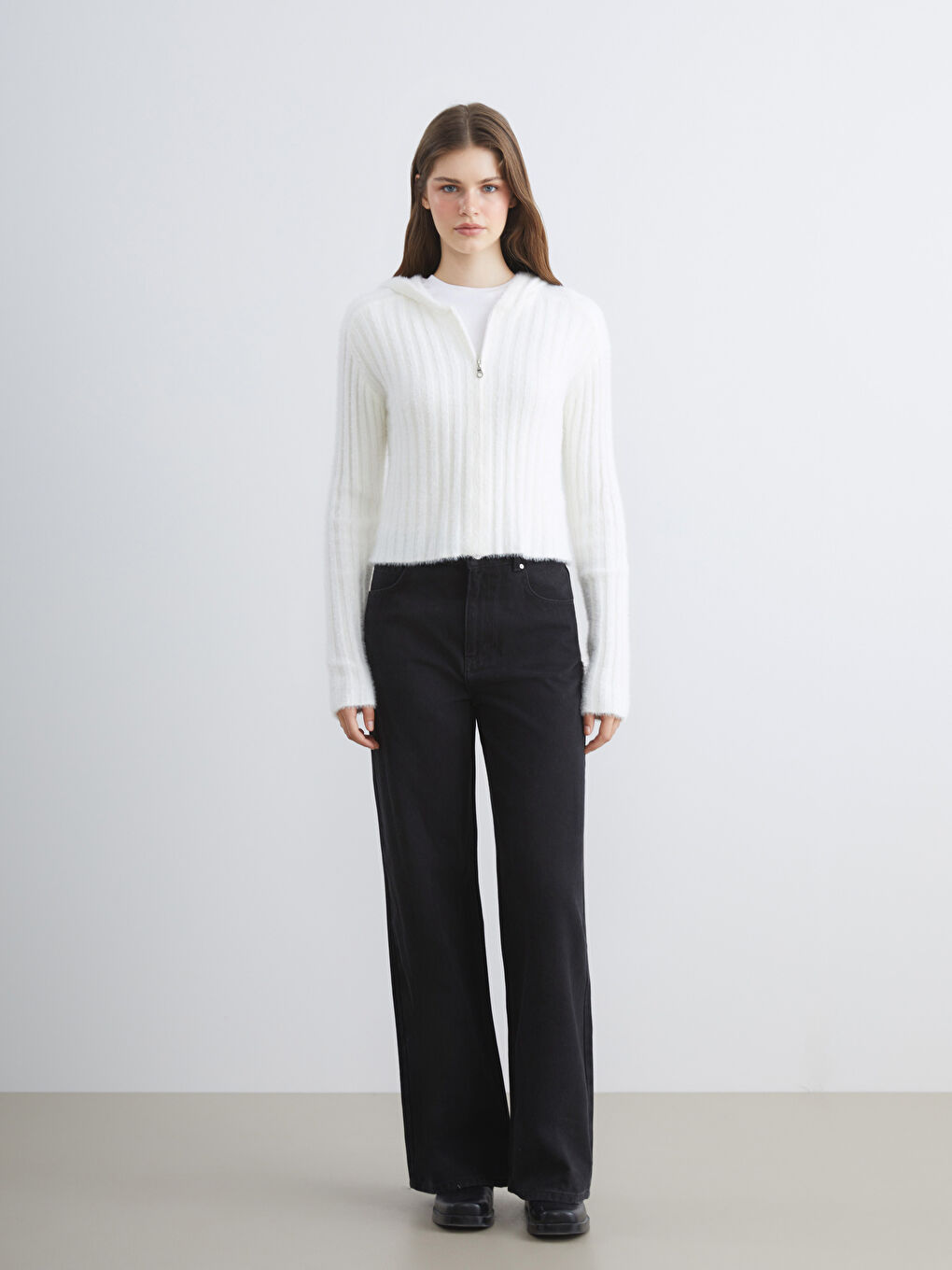 Hooded Women's Knitwear Cardigan-1