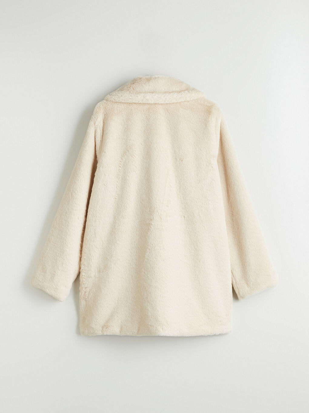Jacket Neck Women's Fur Overcoat-7