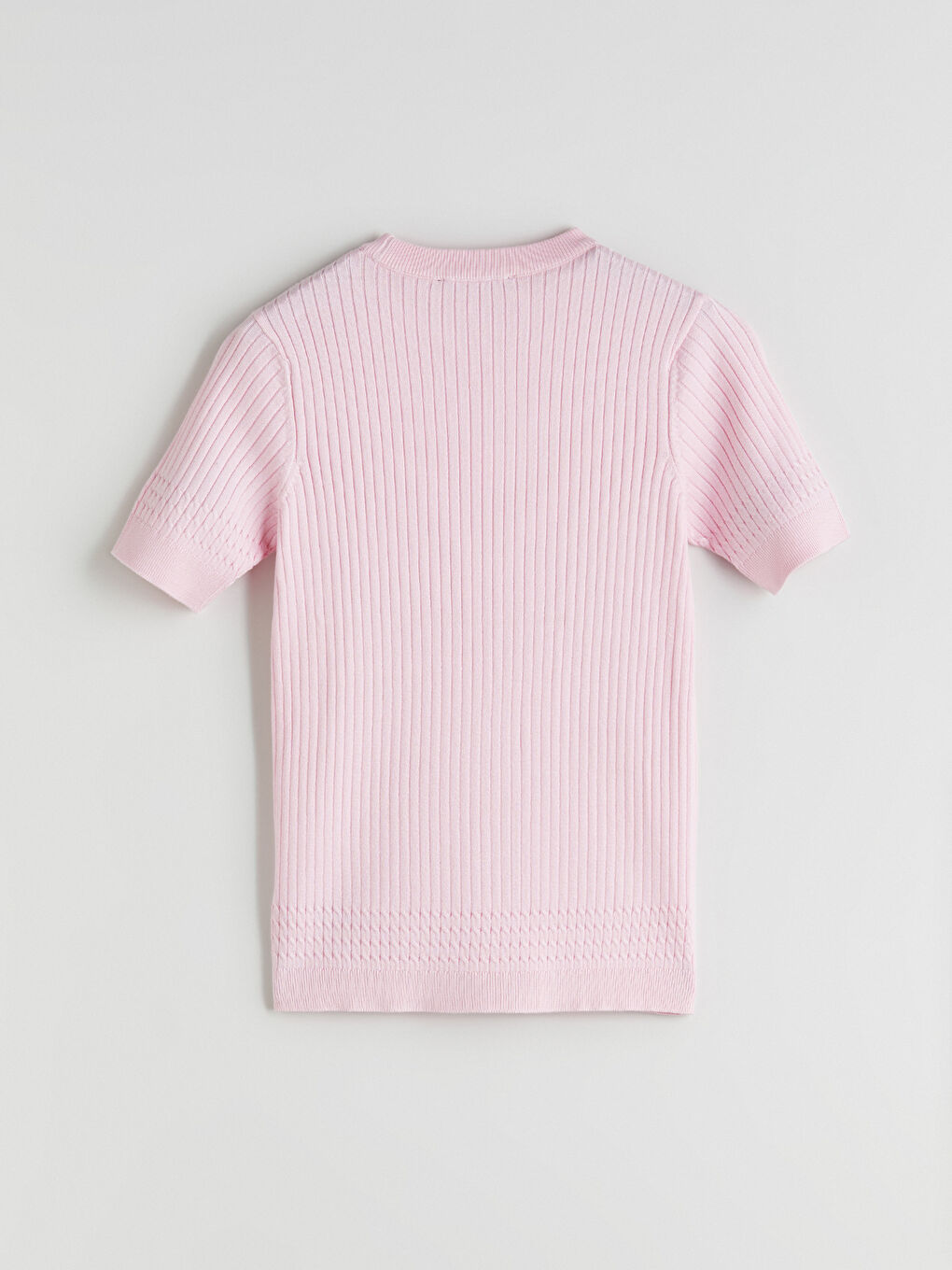 Crew Neck Textured Women's Knitwear Sweater-6