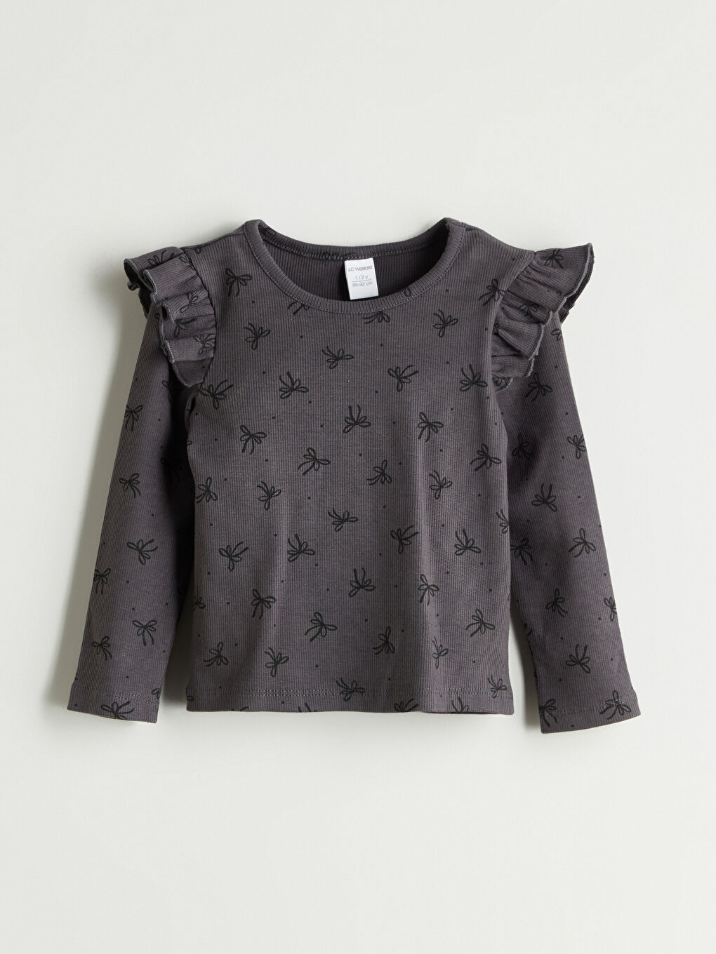 LCW baby تي شيرت بنات مطبوع بكول مدور -W58927Z1-LQ9