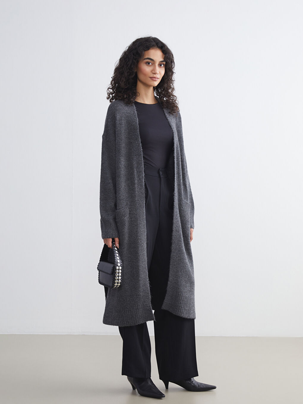 Shawl Collar Women's Knitwear Cardigan-1