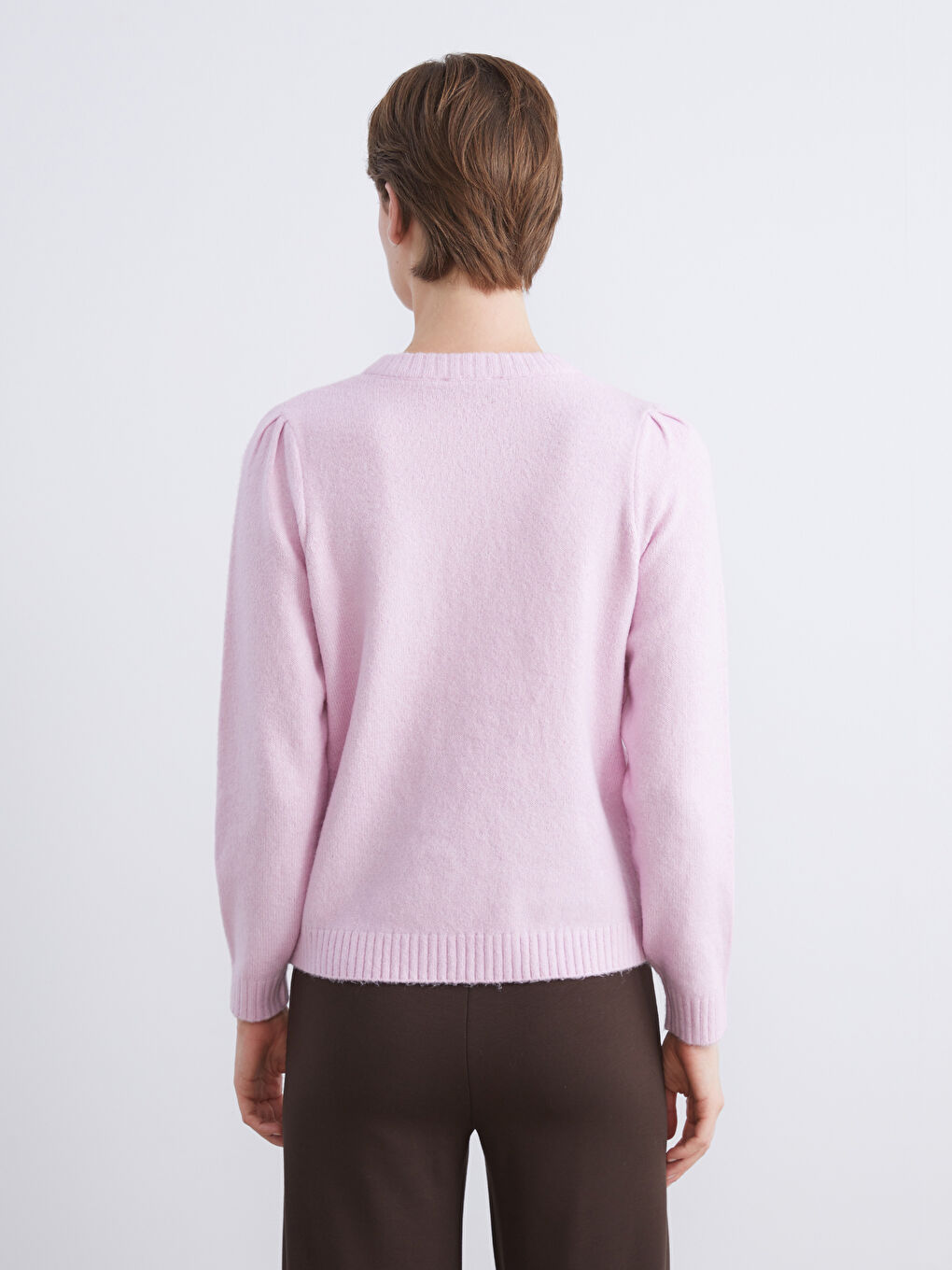 Crew Neck Embroidered Women's Knitwear Sweater-3