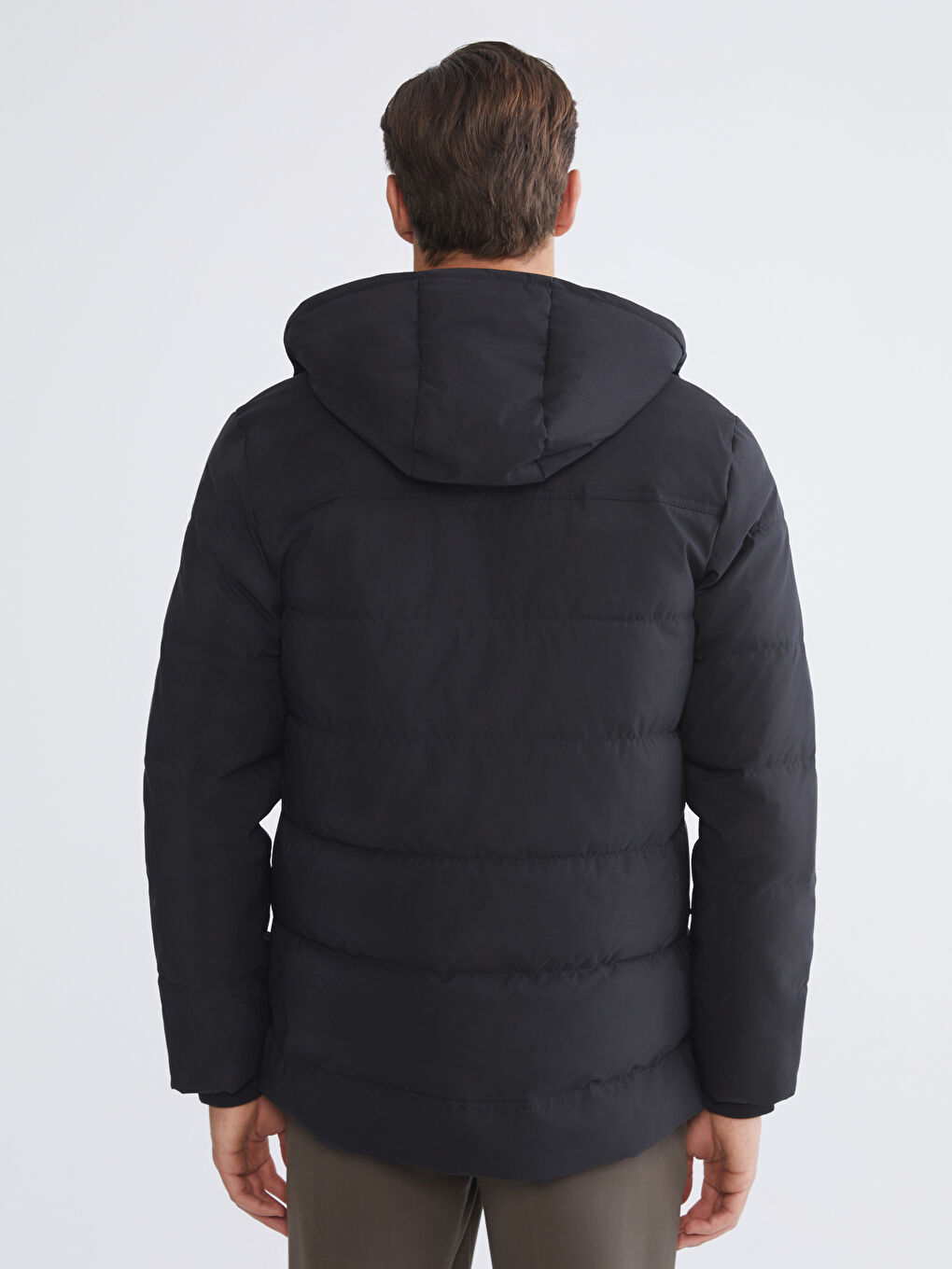 Standard Fit Hooded Men's Coat-5