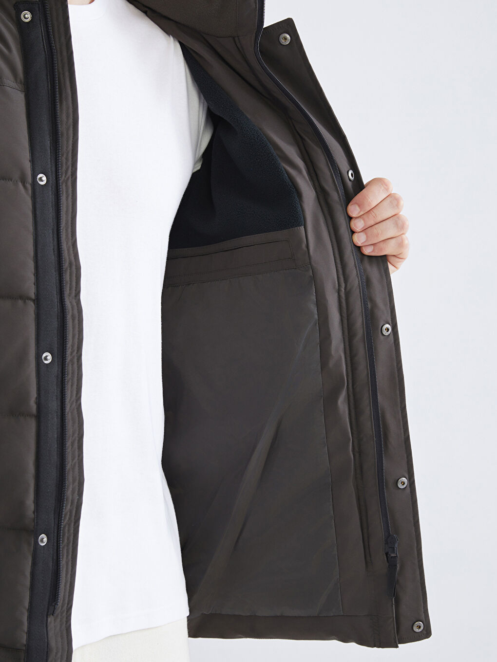 Standard Fit Hooded Men's Puffer Coat-3