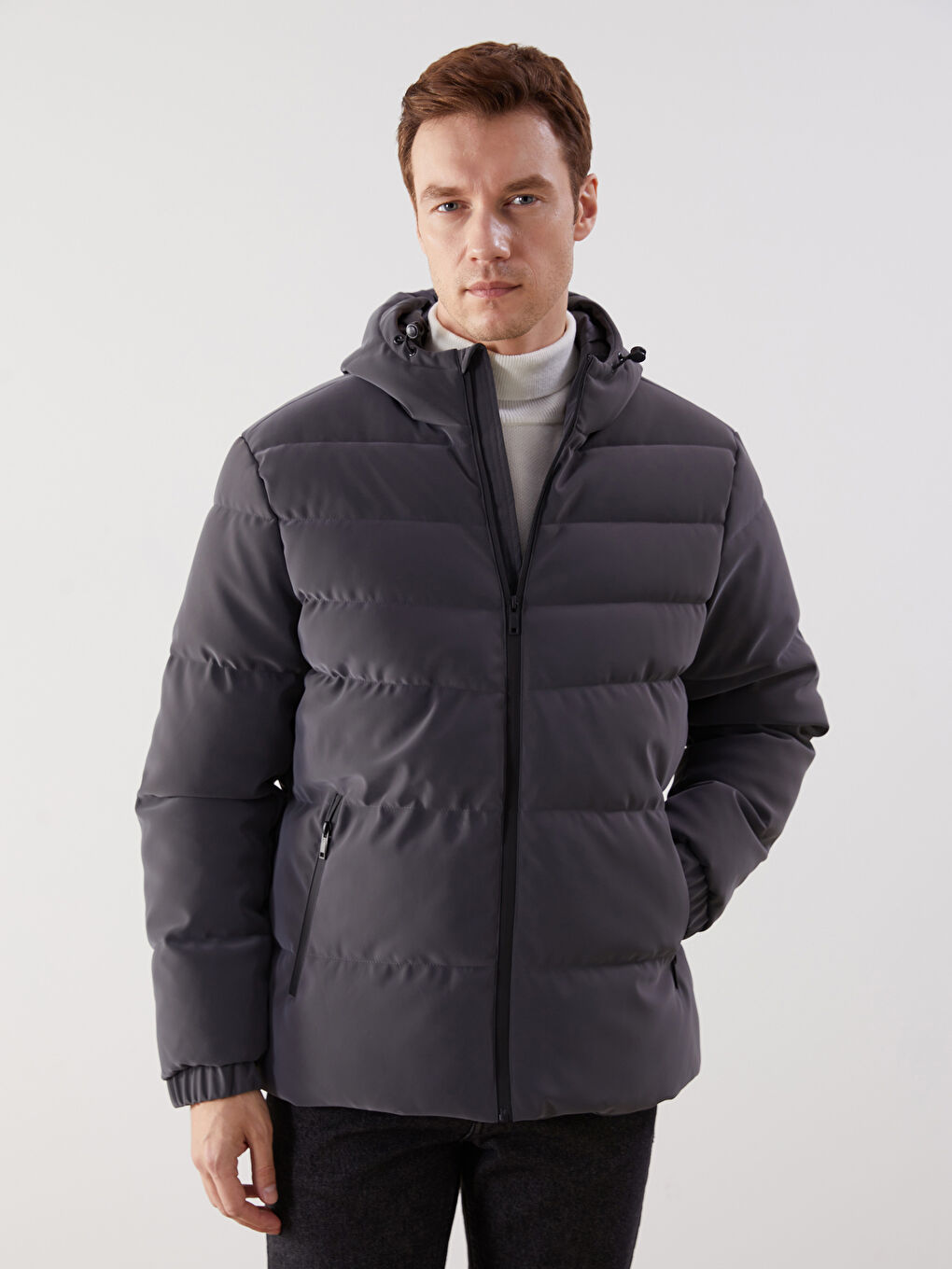 Standard Fit Hooded Men's Puffer Coat