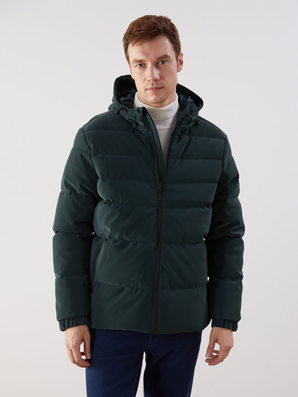 Standard Fit Hooded Men's Puffer Coat