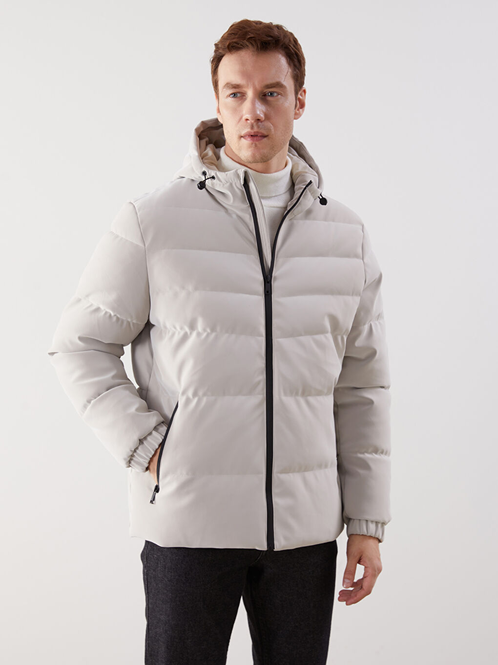 Standard Fit Hooded Men's Puffer Coat