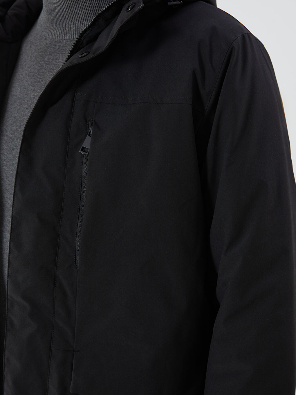 Standard Fit Hooded Men's Coat-2