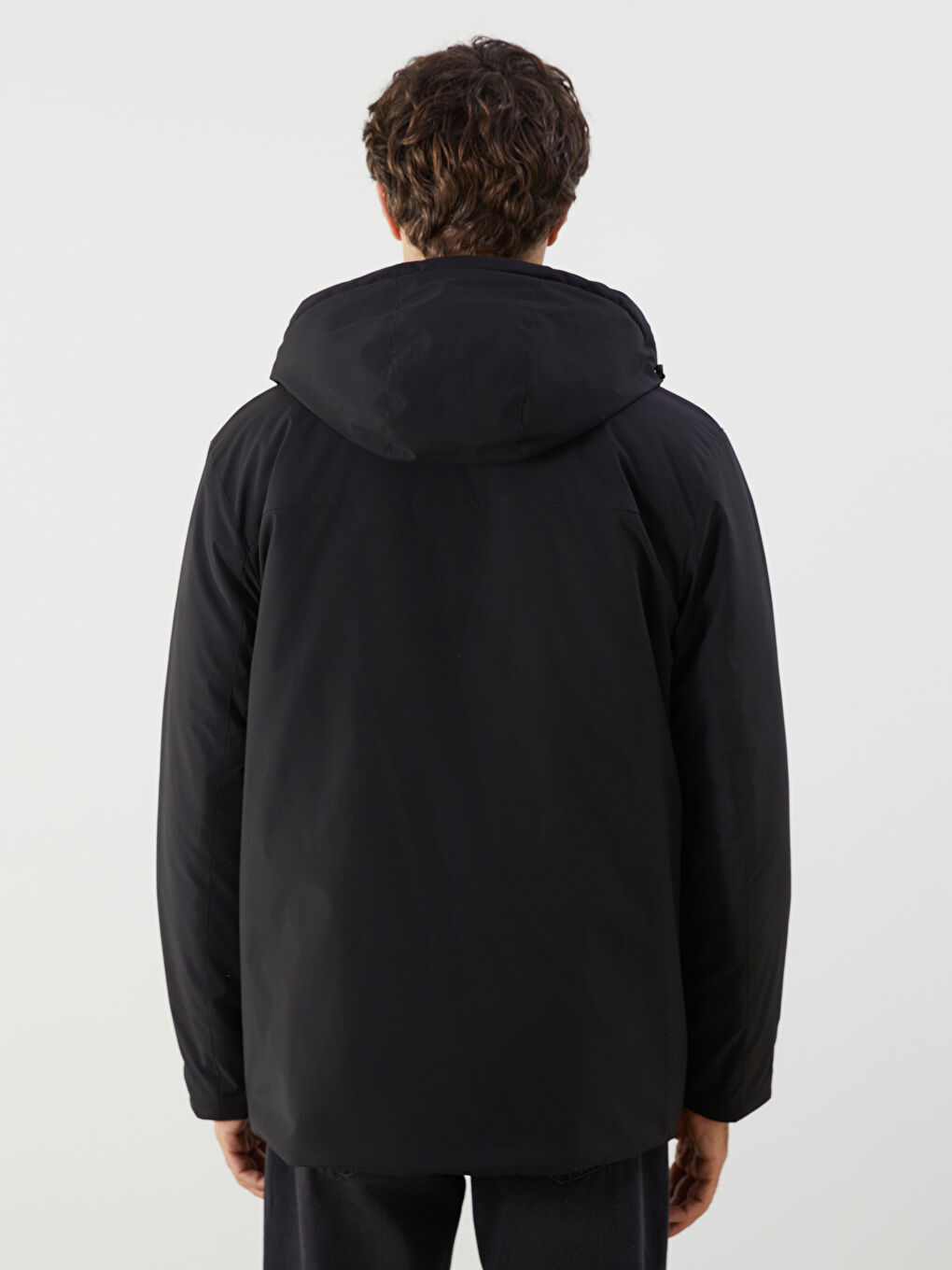 Standard Fit Hooded Men's Coat-4