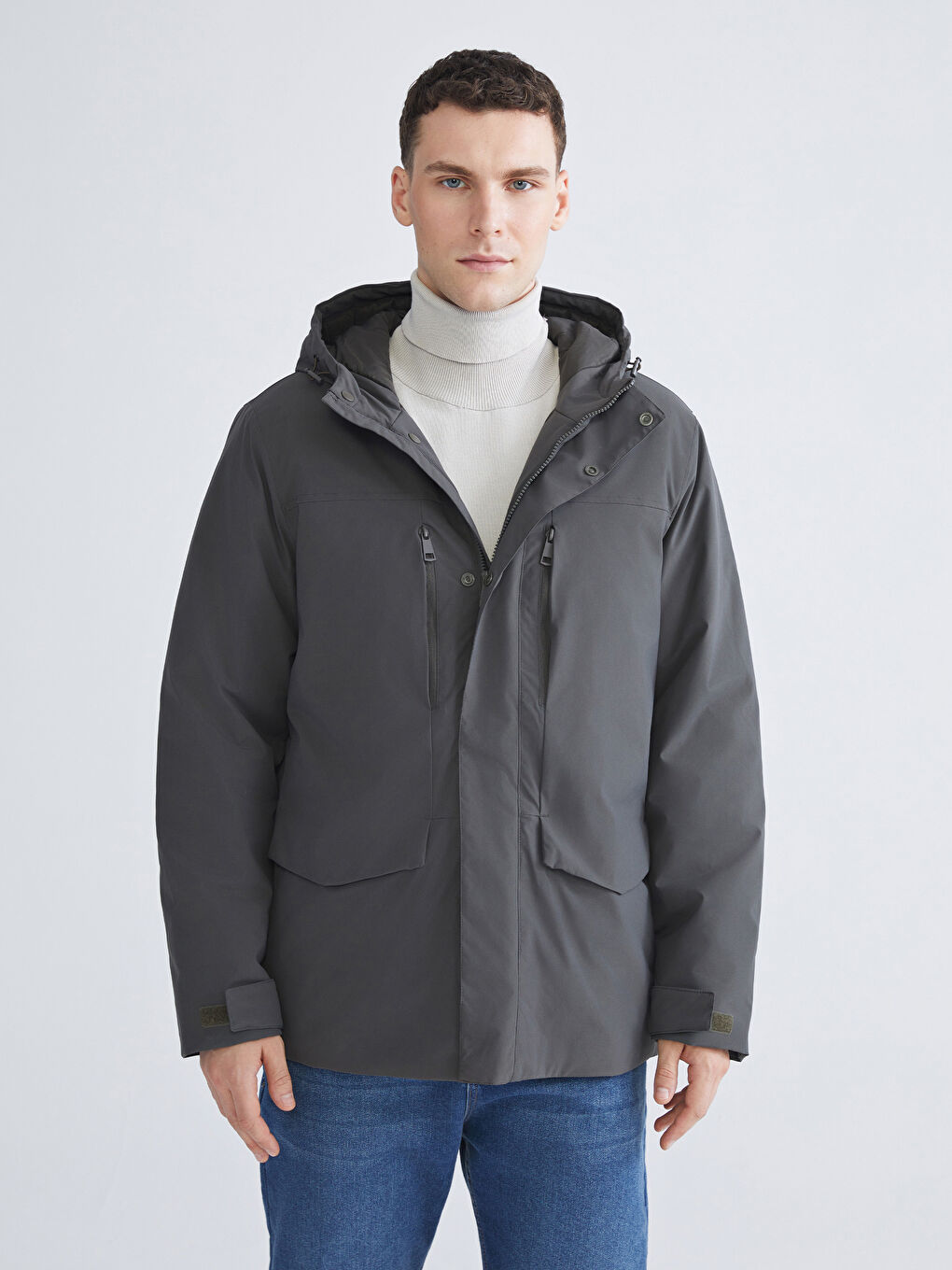 Standard Fit Hooded Men's Coat